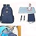 Aidonger Diaper Bag Backpack with Clips Large Capacity Fit Stroller (Blue)