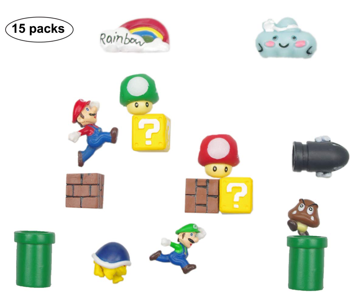 Juego de 15 imanes de nevera Super Mario para nevera decorativos ...