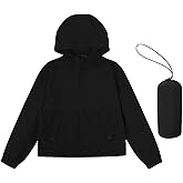 LIONJIE Boys Girls Packable Rain Jacket Lightweight Waterproof Hooded Raincoats Windproof Size 3-12Y