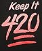 tees geek Keep It 420 Pot Weed Stoner Marijuana Men's Funny T-Shirt - (Large) - Black