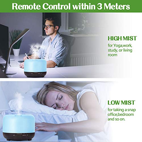 Essential Oil Diffuser, 500ml Remote Control Diffusers for Essential Oils - Image 4