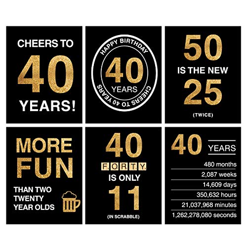 40th-Birthday-Wine-Bottle-Labels-Stickers-Present-40th-birthday-decorations-For-Men-or-WomenCheers-to-40-Years-12pack