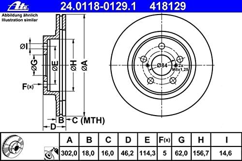 SET OF 2 ATE GERMANY OEM Disc Brake Rotor 4351242010 Toyota RAV4 1996-2003