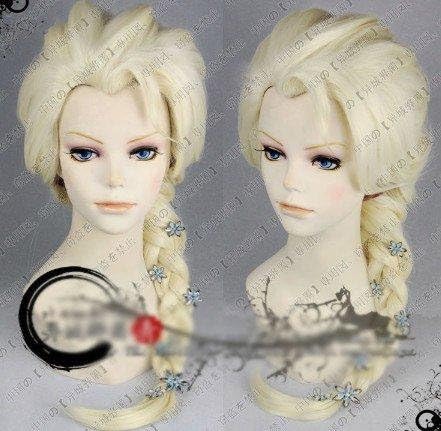 Amazon ノーブランド品 コスプレウィッグ アナと雪の女王 エルサ 風 髪飾り付き ウィッグ ウィッグ専用ネット コスプレ 仮装 通販