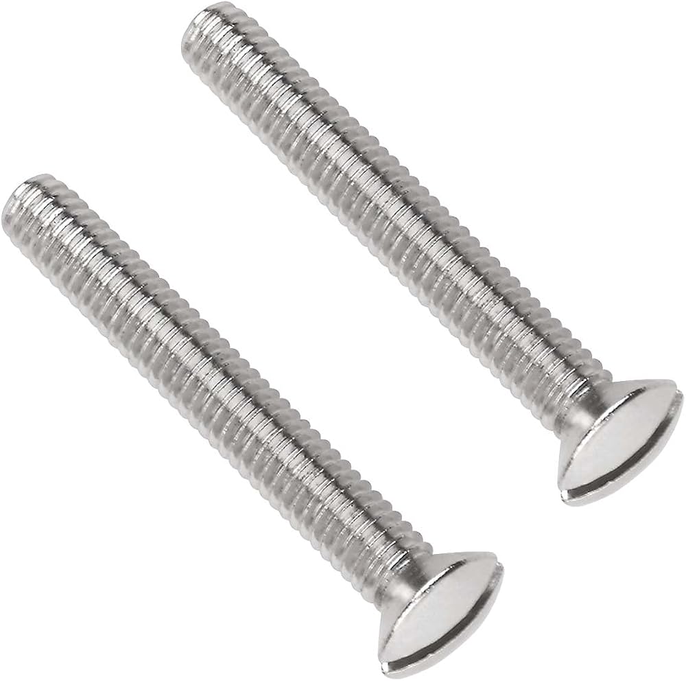 Nartel M3.5 x 50mm Slotted Raised Countersunk Electrical Socket Screws Pack 10