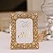 Gorgeous Wedding Table Numbers - Elegant Double Sided Gold Foil Lettering with Head Table Card - 4 x 6 inches and Numbered 1-30 - Perfect for Weddings and Events