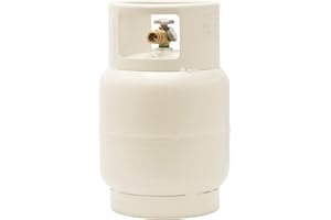 Flame King YSN201BT 20LB Empty Steel Floor Buffer Propane Tank Cylinder with Vapor Valve & Level Gauge, White