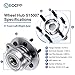 ECCPP Front Wheel Hub and Bearing Assembly 515007 fit Dodge Dakota Durango 97 98 99 00 01 02 03 04 4WD 6 lugs wheel hub no ABS 4x4 4WD 2 pcs
