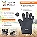 Smoker Gloves, Meat Claws, Thermometer, Timer, Brush | BBQ Grill Gloves with Dual Layer | Extreme Heat Resistant | No.1 Non-Slip Waterproof Silicone Oven Mitts | Smoker Accessories Kit Tools (Black)