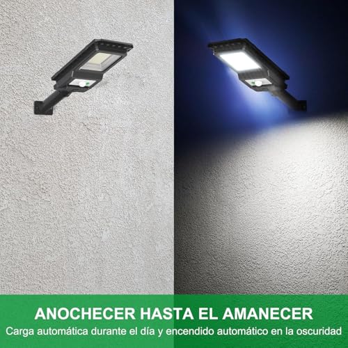 ENGREPO Luces Solares para Exterior, 4 Paquetes 156 LED 1000 Lúmenes Lámpara Solar con Sensor de Movimiento, Impermeable IP65 de Iluminación Segura para Jardín, Patio, Terraza, Hogar.
