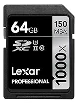 Lexar Professional 1000x 64GB SDXC UHS-II/U3 Card with Image Rescue 5 Software (LSD64GCRBNA1000)