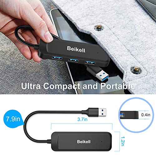 USB 3.0 Hub, Beikell USB Data Hub 4 Ports Ultra Slim High Speed for Macbook, Mac Pro/Mini, iMac, Surface Pro, XPS, USB Drives, Notebook PC, Laptop, External Hard Drives, etc. - Image 8