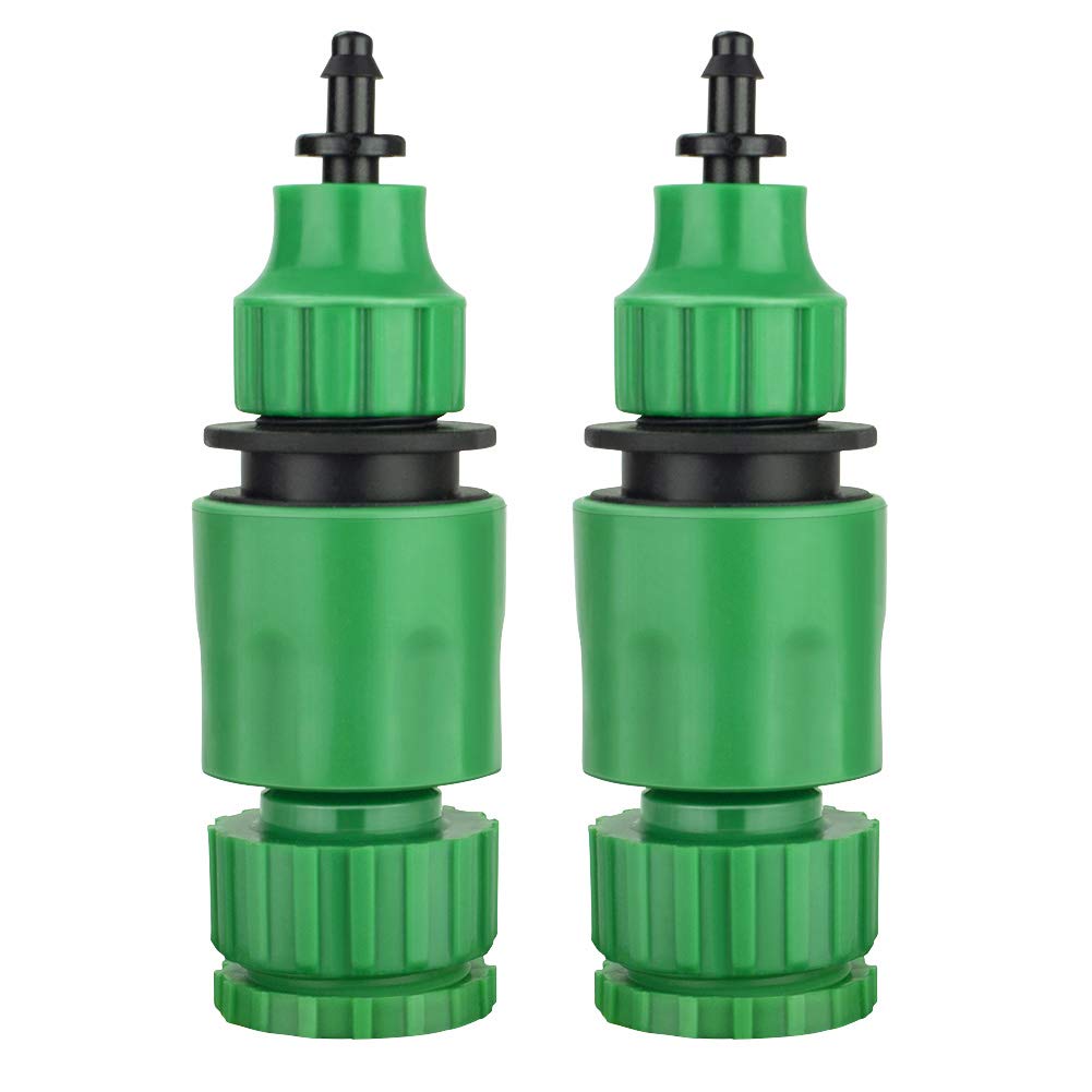 BeGrit Garden Hose Pipe One Way Adapter Tap Connector Fitting for Irrigation 2-Pack