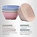 UPSTYLE Eco-friendly Wheat Straw Soup Bowl Biodegradable Bamboo Shape Dinnerware Set Plastic Bowl Tableware Set Square Bowls for Rice, Soup, Fruit or Noodle Size 8.45oz (250ml) Pack of 4