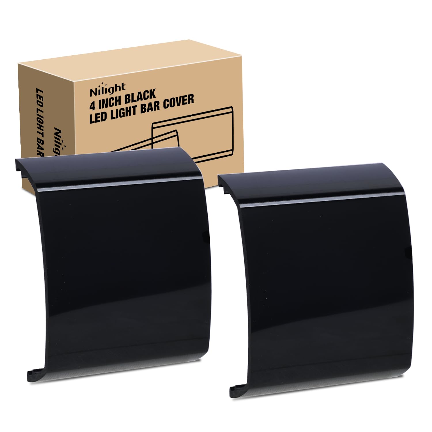 Photo 1 of **MISSED PARTS**
Nilight Light Bar Cover for 4 Inch LED Pods, 2 PCS Black Protective Durable Polycarbonate Lens Waterproof Dustproof Scratch-Proof for Double-Row Off Road Driving Lighting