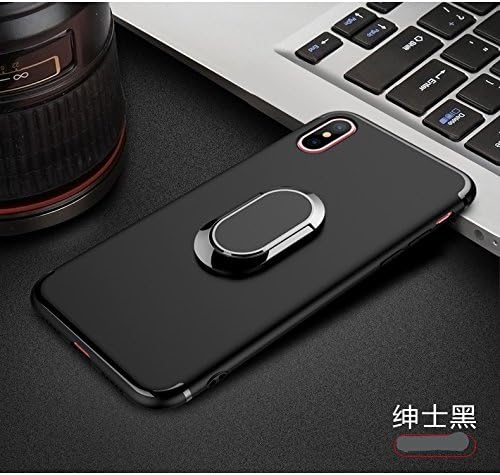 iPhone X Case - Black with Ring Kickstand ,360 Rotating Holder Case for iPhone X Compatible with Magnetic Car Mount