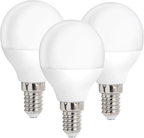 LED Golf Ball Light Bulbs Small Screw, 3 Pack, E14 Lamp 4w (30w