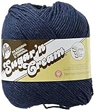 Lily Sugar 'N Cream Super Size Yarn, 4 Ounce, Indigo, Single Ball