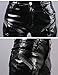 Idopy Men`s Rock Steampunk Lace Up PU Leather Pants Slim Fit
