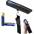 Luggage Scale with Digital HD LCD Display 110 lb/50 kg Capacity Weight Luggage Scale for Heavy Baggage Digital Baggage Weight Scales for Small to Large Size Bag Battery Included Color Black