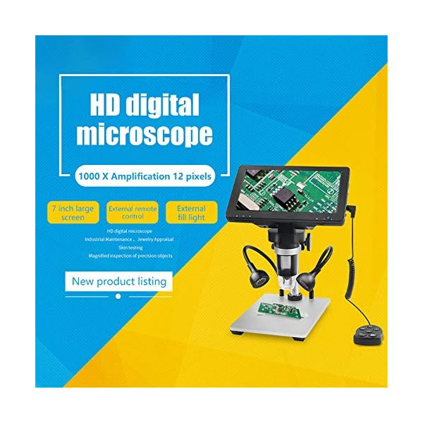 ETE ETMATE Digitalmikroskop 2021 Neueste 12MP DM9 HD 7-Zoll-Bildschirm 1000X mit LED-Licht für die industrielle… – Bild 7
