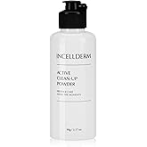 INCELLDERM Active Clean-Up Powder 90g (3.17oz) | Water-Activated Facial Cleanser with Papain Enzymes | Gentle Exfoliation and Skin Barrier Support | Plant-Based Formula