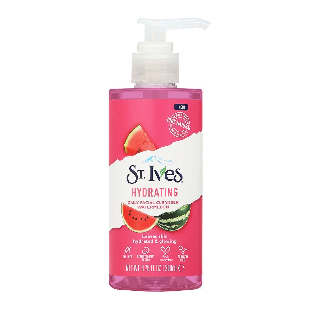 St. Ives Hydrating Daily Face Cleanser Natural Watermelon Extract to leave Skin Refreshed and Glowing 200ml