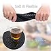 ME.FAN 11'' Large Silicone Ripple Trivet Mat, Potholder, Hot Pad, Spoon Rest, Jar Opener & Coaster, Heat Resistant up to 480F, Flexible, Durable & Non Slip (Black)