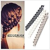 2PC Random Color Wonder French Magic Hair Clip Braider Braid Stylist Queue Twist Plait Hair Braiding Tool Holder Roller DIY Bun Maker Hairstyle Styling Accessory Fashion Salon (Style 3)