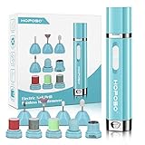 Nail File Electric Nail Drill - HOPOSO Manicure Drill Set Home Pedicure Gel Nail Grinder Dremel Acrylic Nails Kits Professional Nail Sander Buffer Polish Tools with Hair Remover Function for Women