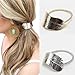 Polytree 2Pcs Womens Girls Leaf Hair Band Rope Elastic Ponytail Holder