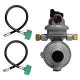 Fairview RV Camper LP Propane 2 Stage Automatic Regulator with 2 x 15 QCC Acme Pigtails