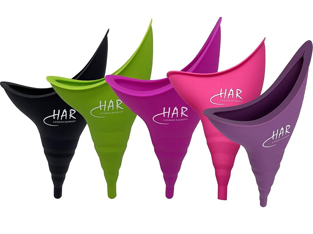 HAR LONDON FASHION Female Funnel - Wee Urination Funnel - Portable Reusable Pee Funnel For Ladies (Pink)