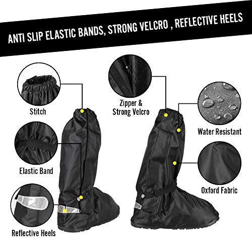 Waterproof Motorcycle Boot Shoe Covers size Men 1011 with Reflective