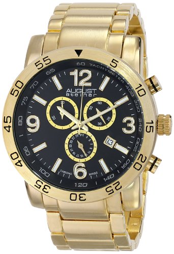 August steiner men s as8097yg watch