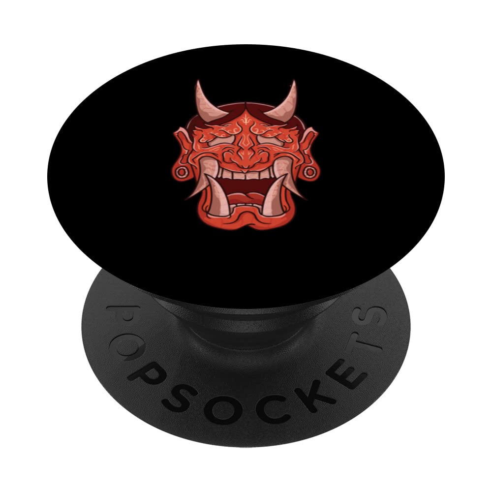 Hannya Oni Demon Mask - Japanese Noh Theater PopSockets Swappable PopGrip
