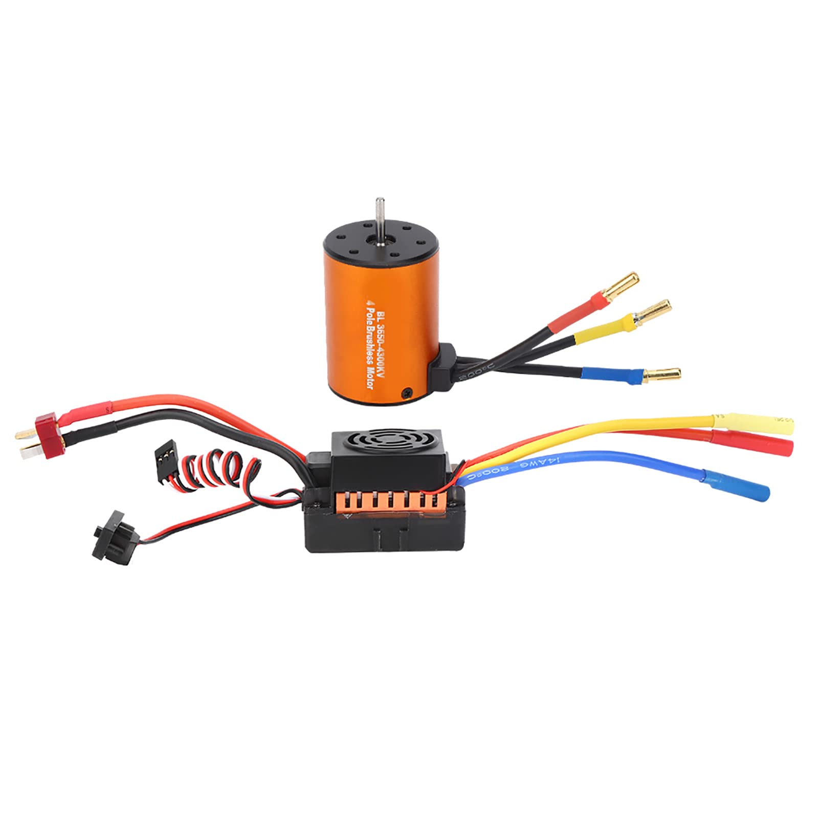 VGEBY RC Motor ESC Combo, 3650 4300KV Brushless Motor 60A ESC Electronic Speed Controller Set for 1/10 RC Car Model