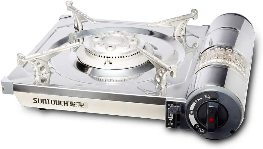 Suntouch Stainless Steel High Powered Portable Gas Stove with Case (ST-10000 White)