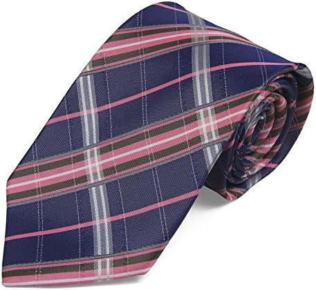 SpotLight Hosiery Fashion Men's Necktie,Navy Blue /Pink Army/Olive Green