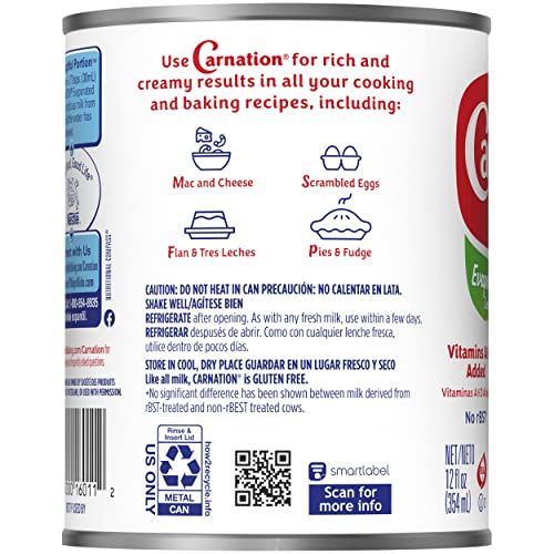 Nestle Carnation Fat Free Evaporated Milk, Vitamins A and D Added