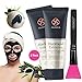 AsaVea Black Mask Peel off Mask With Brush - Activated Charcoal Deep Pore Cleansing Mask, Blackhead Remover Peel Off, Blackhead Purifying Peel Off Mask and Brush Set 2 Pcs