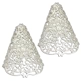 Silver RechicGu 1Pair Bloggers Fairy Elf Pixie Filigree Cut Out Angel Ear Tip Cuff Earrings Fancy Dress