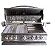 Cal Flame BBQ13P05 BUILT IN GRILL P5 5-BURNER LP,40-inch 304 Stainless Steel,Five(5)15,000 BTU cast Stainless Steel Burners, 93,000 BTU overall, 1,000 sq.in. cooking surface,Interior Lights,Rotisserie, Griddle,Smoke Box