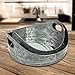 Stonebriar Round Nesting Galvanized Metal Serving Tray Set with Handles, Rustic Butler Trays, For Serving Food and Drink, a Unique Coffee Table Centerpiece, or Desk Organizer for Documents