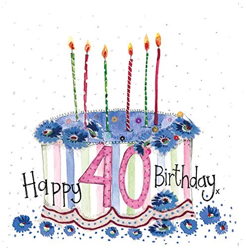 ALEX CLARK Happy 40th Birthday Cake Card