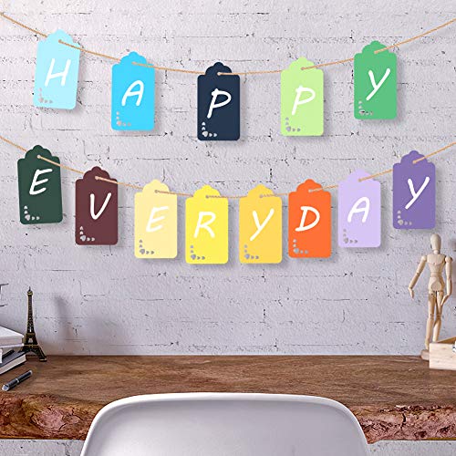 Koogel 200Pcs Gift Tags,20 Colors Tags with String Paper Tags Coloured Gift Tags for Gifts Arts and Crafts Wedding Holiday