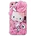MinisDesign Dream Garden Series 3D Bling Luxury Design Rhinestone Pink Hello Kitty Diamond iPhone case for Apple iPhone 4 / 4S (Fits: At&t, Sprint, Verizon, Package includes: 1 X Screen Protector and Extra Rhinestones)