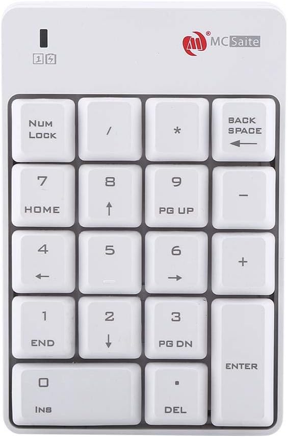 Oumij New 2.4GHz Wireless USB Numeric Keypad Numpad,with 18 keys NumberLaptop PC,can Compatble with Most Computers.,Powered by 1 x AAA battery (white) - Image 3