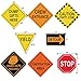 Traffic Signs Cutouts Construction Birthday Party Supplies for Boys Set of 8