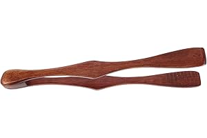 Luxshiny Wooden Tongs for Cooking with Solid Wood Material, Secure Grip, Versatile Design for Frying